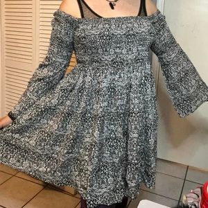 Torrid black and white floral dress